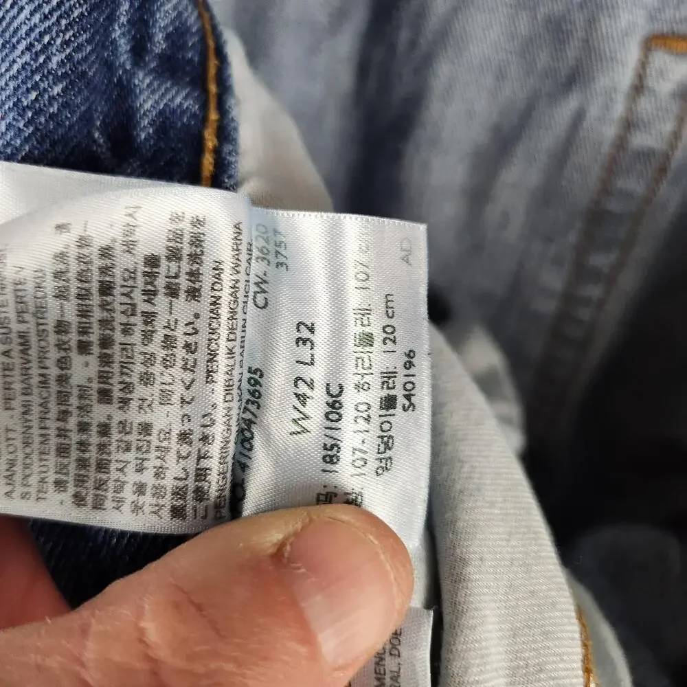 Levis measurements photos